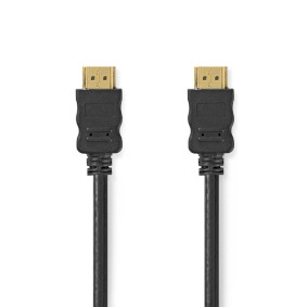Cabo HDMI™ de alta velocidade NEDIS Conector HDMI™ | 4K a 60 Hz | ARC | 18 Gbps | 1,00 m | Redondo | PVC | Preto | Caixa
