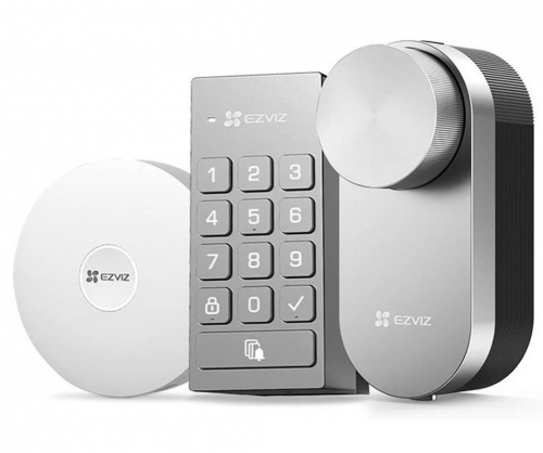 Fechadura Inteligente EZVIZ Smart Lock DL01 Pro + Keypad DL01BCP + Home Gateway A3
