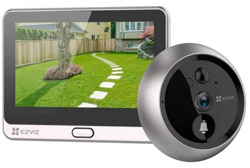 Vídeo Porteiro Inteligente EZVIZ DP2C Wire-Free Peephole Doorbell