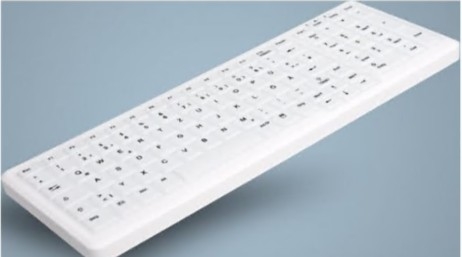 Teclado Active Key AK-C7000 sanitizable, compact, hygiene, with numpad USB QWERTY Espanhol branco