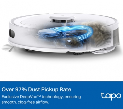 Aspirador Robô TP-Link Tapo RV30 Max Plus 5300Pa Branco + Doca Auto-Esvaziamento, TAPORV30MAXPLUSW