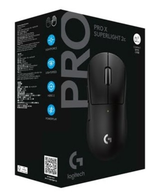 Rato Logitech G PRO X SUPERLIGHT 2C 5 botões sem fios, com cabo 2.4 GHz, USB preto, 910-007531