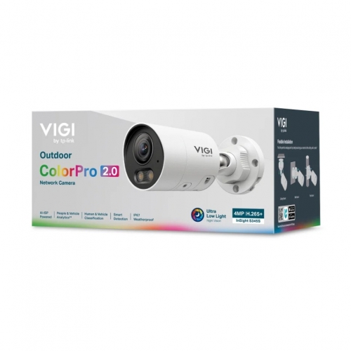 Câmara de Rede TP-Link VIGI InSight S345S, 4 MP, ColorPro 2.0, Bullet Exterior, Lente 4 mm – INSIGHTS345S-4MM