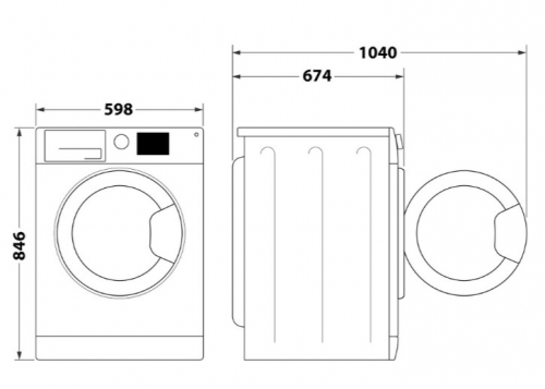 Máquina secar roupa bomba calor Whirlpool C WD 94M WBS SPT , 9,0 kg  Classe C