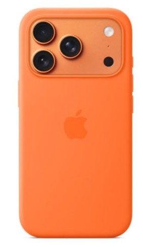 Capa posterior telemóvel silicone laranja para iPhone 17 Pro Apple MGFE4ZM/A