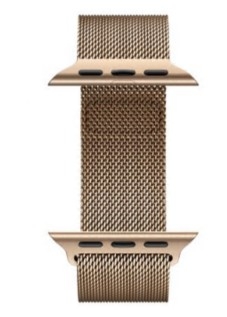 Apple Watch Series 11 GPS + Cellular 42mm Titânio Dourado c/ Bracelete Loop Milanesa Aço Inoxidável Dourada MF8Y4QL/A