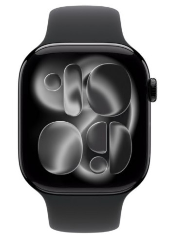 Apple Watch Series 11 GPS + Cellular 46mm Alumínio Preto Brilhante c/ Bracelete Desportiva Preta S/M MFC24QL/A