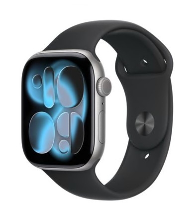 Apple Watch Series 11 (GPS + Cellular) 46 mm alumínio cinzento espaço preto tamanho da banda: S/M 64 GB LTE, Wi-Fi 4, UWB, Bluetooth 5G , MFC94QL/A