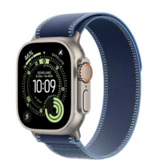 Apple Watch Ultra 3 GPS + Cellular 49mm Titânio Natural c/ Bracelete Loop Trail Azul/azul-vivo S/M MEWR4QL/A