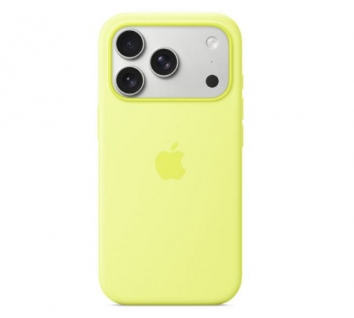 Capa em Silicone Magsafe para iPhone 17 Pro Neon Yellow