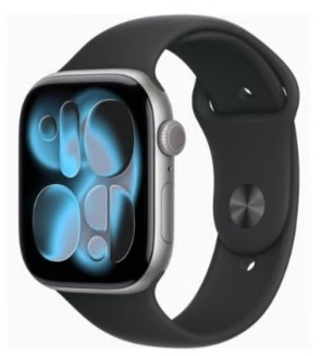 Apple Watch Series 11 GPS + Cellular 46mm Alumínio Cinzento Sideral c/ Bracelete Desportiva Preta M/L MFCA4QL/A