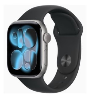 Apple Watch Series 11 GPS 42mm Alumínio Cinzento Sideral c/ Bracelete Desportiva Preta M/L MEQX4QL/A