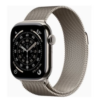 Apple Watch Series 11 GPS + Cellular 42mm Titânio Natural c/ Bracelete Loop Milanesa Aço Inoxidável Natural MF8P4QL/A