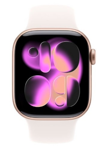 Apple Watch Series 11 GPS + Cellular 42mm Alumínio Rosa-dourado c/ Bracelete Desportiva Rosa Leve S/M MF8E4QL/A