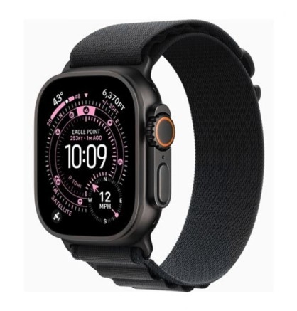 Apple Watch Ultra 3 49 mm titânio preto tamanho da banda: S 64 GB LTE, NFC, Wi-Fi 4, UWB, Bluetooth 5G, MF0Q4QL/A