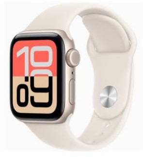 Apple Watch SE 3 GPS + Cellular 40mm Alumínio Luz das Estrelas c/ Bracelete Desportiva Luz das Estrelas M/L MEP74QL/A