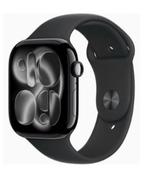Apple Watch Series 11 GPS 46mm Alumínio Preto Brilhante c/ Bracelete Desportiva Preta S/M MEUW4QL/A