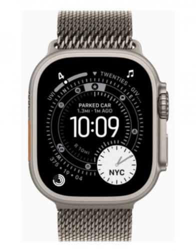 Apple Watch Ultra 3 49 mm titanium natural tamanho da banda: S 64 GB LTE, NFC, Wi-Fi 4, UWB, Bluetooth 5G , MEWW4QL/A