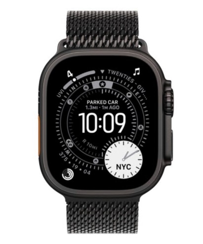 Apple Watch Ultra 3 49 mm titânio preto tamanho da banda: L 64 GB LTE, NFC, Wi-Fi 4, UWB, Bluetooth 5G , MF1T4QL/A