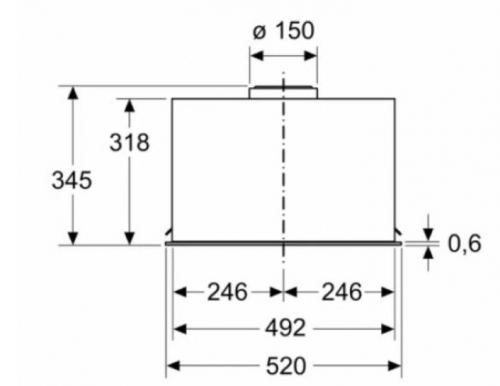 EXAUSTOR BOSCH DLN57PC60 52CM 2MOT 3VEL+1INT MAX 755M3/H (A)