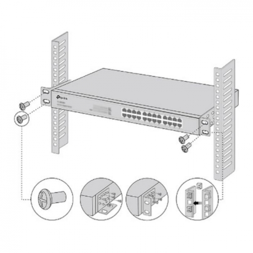 Kit de Montagem TP-Link Omada RackMount Kit-19 p/ Switch