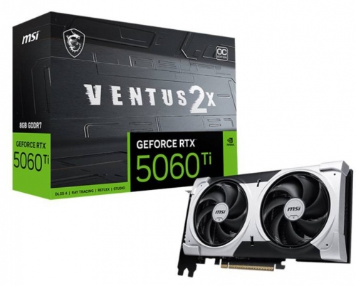Placa Gráfica MSI NVIDIA GeForce RTX 5060 Ti "Blackwell" Ventus 2X OC Plus 8GB GDDR7 DLSS4, 912-V536-001