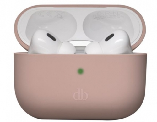 Bolsa/Capa dbramante1928 Costa Rica - para Apple AirPods Pro (2.ª geração), Plástico Reciclado e Silicone, Rosa Areia – CRAPPISA1723