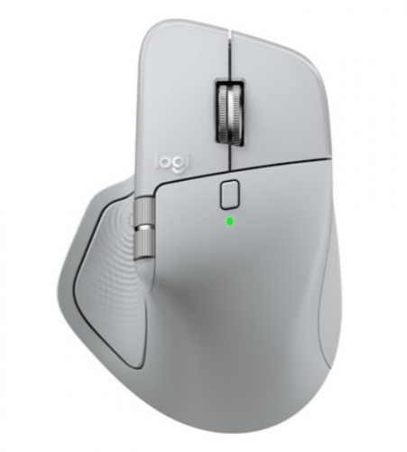 Rato Sem Fios Logitech MX Master 4 – Darkfield 8K DPI, Bluetooth LE, Logi Bolt, 8 Botões, Feedback Háptico, Pale Grey – 910-007563