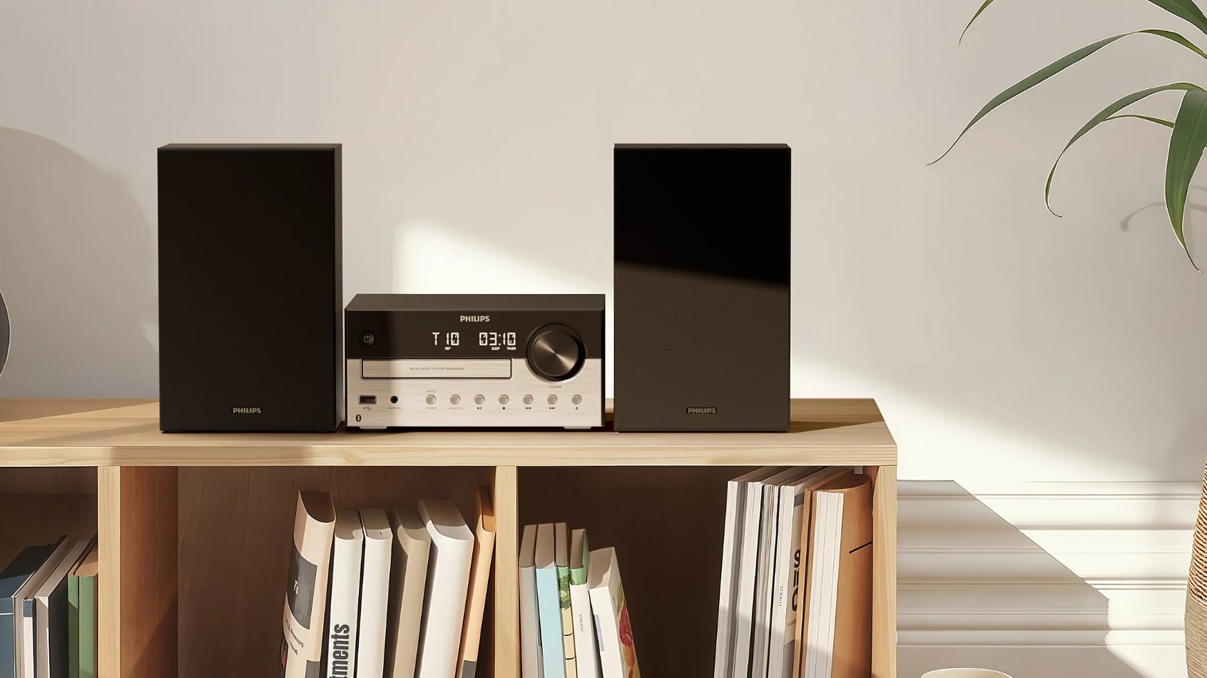 Aparelhagem Micro Philips TAM4205M2/12 – CD, USB, FM, Bluetooth 5.4, 80 W