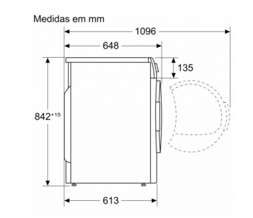 Máquina de Secar Roupa Balay 3SB582BE, Bomba Calor 8 kg Classe D Branco