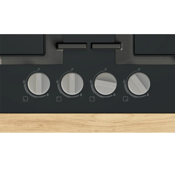 Placa a Gás Bosch Série 4 PNP6B6K40 - 60 cm, Vidro Preto, 4 Queimadores
