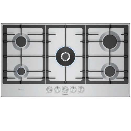 Placa GÁS BOSCH PCR9A5I90 5F AÇO INOX 90CM