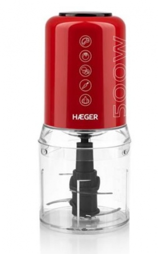 PICADORA HAEGER CH50W009A 500W CAPACIDADE 200GR LAMINA AÇO INOX VERMEL