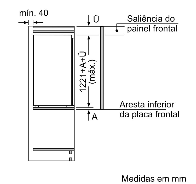 Frigorífico de Encastre Siemens KI41RADD1 iQ500, 204 L, Classe Energética D