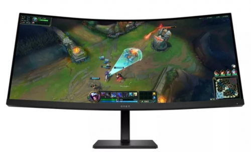 Monitor HP OMEN 86,4 cm (34") Gaming Curvo, Wide Quad HD, 180 Hz, 1 ms, AV4C1E9#ABB