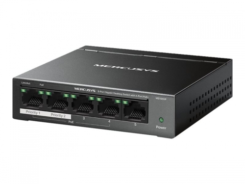 TP-LINK MERCUSYS 5-Port Gigabit Desktop Switch with 4-Port PoE+