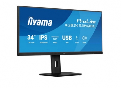 Monitor LED iiyama ProLite XUB3493WQSU-B6 34" IPS 1 ms 2xHDMI, DisplayPort preto opaco