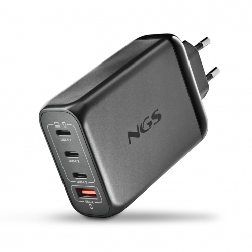 Carregador de Parede NGS - 140W com 4 portas: 3 USB-C + 1 USB-A BUD140W