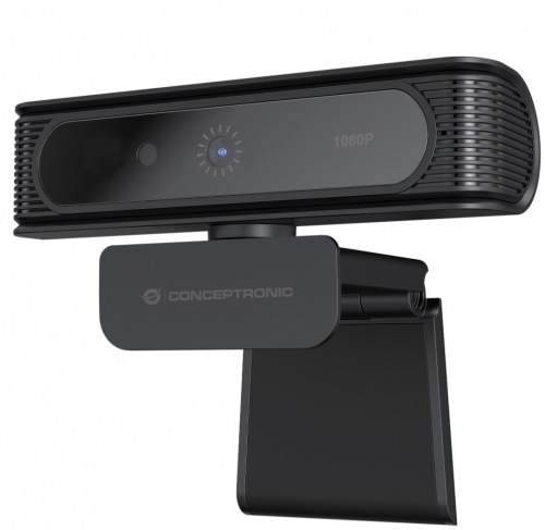 WEBCAM CONCEPTRONIC 1080p Windows Hello Face Recognition Webcam, AMDIS09B