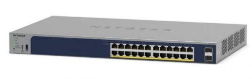 Switch NETGEAR Smart GS728TPP L3 Lite inteligente 24 x 10/100/1000 (PoE+) + 4 x SFP montável em trilho PoE+ (720 W), GS728TPP-300EUS