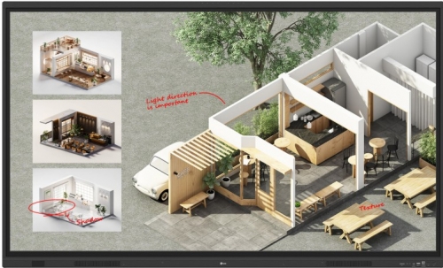 MONITOR PROFISSIONAL LG 75TR3DQ-B 75" UHD 4K 400CD 16/7 MULTI TOUCH 50 POINTS 