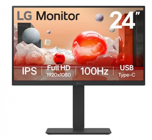 MONITOR LG 24BA650-B IPS 24" (23.8") 16:9 FHD HDMI DP USB-C COLUNAS PIVOT 