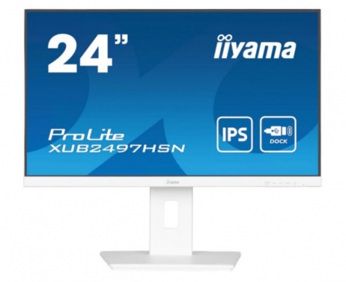 Monitor LED iiyama ProLite XUB2497HSN-W2 24" Full HD (1080p) 100 Hz IPS 1 ms HDMI, DisplayPort, USB-C branco, mate