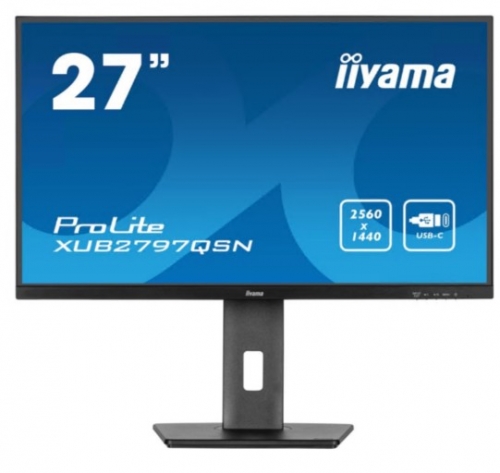 Monitor LED iiyama ProLite XUB2797QSN-B2 27" IPS 1 ms HDMI, DisplayPort, USB-C preto, mate