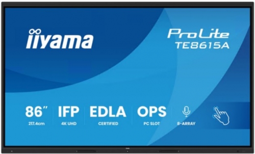 Monitor iiyama ProLite TE8615A-B1AG 86" ecrã LCD fundo LED,multitoque, 4K UHD