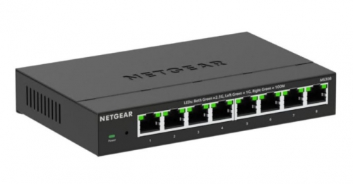 Switch 8 portas NETGEAR MS308 multi-gigabit sem gestão 8 x 100/1000/2.5G desktop, montável na parede , MS308-100EUS