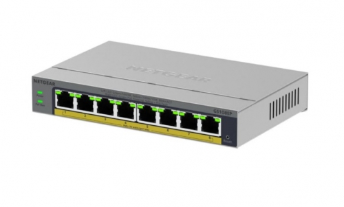 Switch 8 Portas NETGEAR Easy Smart GS108EP L3 inteligente 8 x 10/100/1000 (PoE+) , GS108EP-100EUS