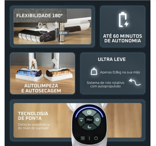 ASPIRADOR VERTICAL ROWENTA GZ7035WO MULTIF 2EM1 AUTONOMIA 60MIN