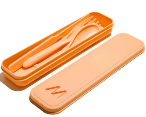 MUITOMAS SET 3PCS CUTLERY PEACHFUZZ SETCUTLERY3PF