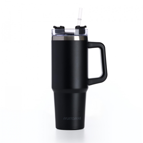 MUITOMAS - Caneca térmica de viagem 900 ml preta | TRAVELMUG900BK